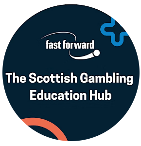 Logo of the Scottish Gambling Education Hub, where Professor Sarah Mills co-designed and co-delivered a webinar on gaming and gambling with colleagues at FastForward