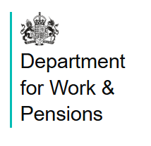 Logo for Department for Work and Pensions, to represent invited seminar by Professor Sarah Mills