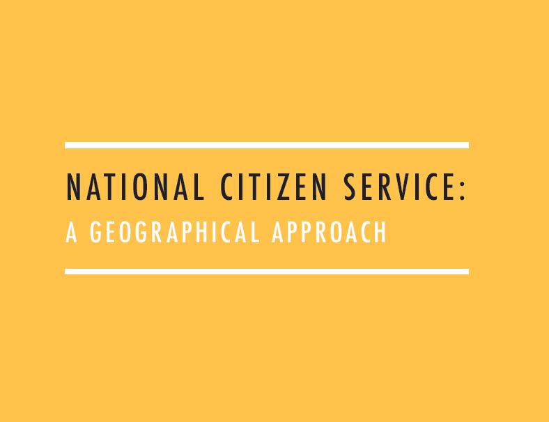 Front cover of report "National Citizen Service: A Geographical approach" (Prof. Sarah Mills and Dr Catherine Waite)